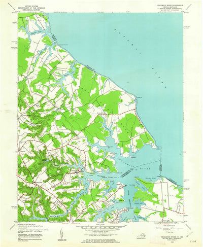 United States Geological Survey Kinsale, VA-MD (1943, 24000-Scale) digital map