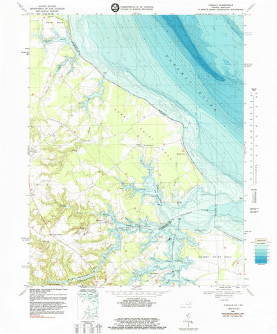 United States Geological Survey Kinsale, VA-MD (1968, 24000-Scale) digital map
