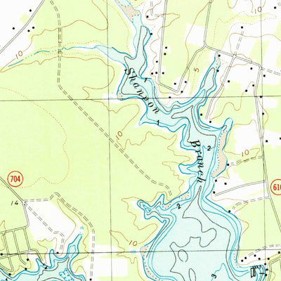 United States Geological Survey Kinsale, VA-MD (1968, 24000-Scale) digital map