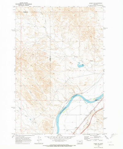 United States Geological Survey Kinsey NE, MT (1969, 24000-Scale) digital map