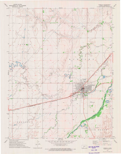 United States Geological Survey Kinsley, KS (1972, 24000-Scale) digital map