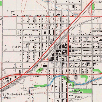 United States Geological Survey Kinsley, KS (1972, 24000-Scale) digital map