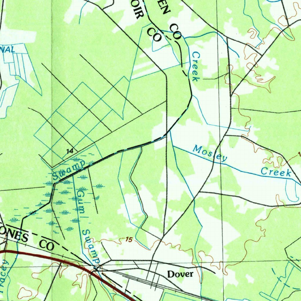 Kinston, NC (1985, 100000-Scale) Map by United States Geological Survey ...