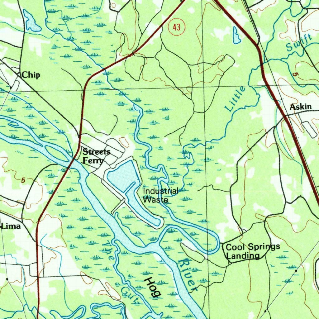 Kinston, NC (1985, 100000-Scale) Map by United States Geological Survey ...