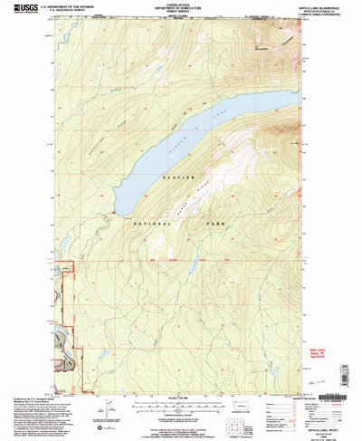 United States Geological Survey Kintla Lake, MT (1994, 24000-Scale) digital map