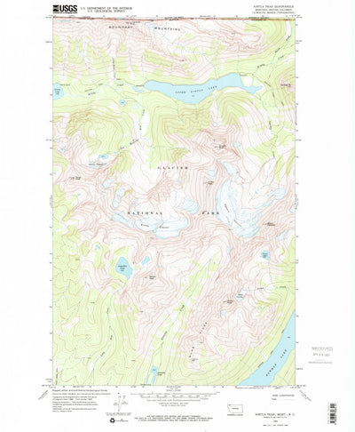 United States Geological Survey Kintla Peak, MT (1968, 24000-Scale) digital map