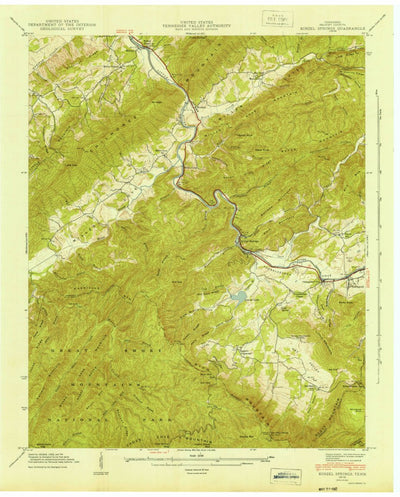 United States Geological Survey Kinzel Springs, TN (1941, 24000-Scale) digital map