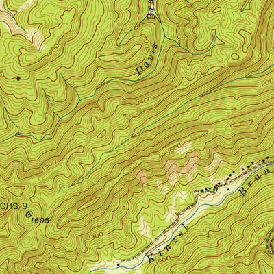 United States Geological Survey Kinzel Springs, TN (1941, 24000-Scale) digital map