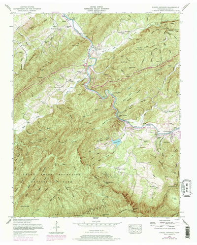 United States Geological Survey Kinzel Springs, TN (1953, 24000-Scale) digital map