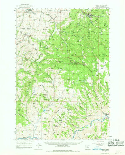 United States Geological Survey Kinzua, OR (1966, 62500-Scale) digital map