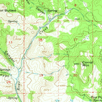 United States Geological Survey Kinzua, OR (1966, 62500-Scale) digital map