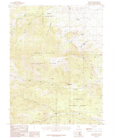 United States Geological Survey Kious Spring, NV (1987, 24000-Scale) digital map