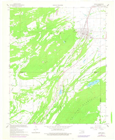 United States Geological Survey Kiowa, OK (1967, 24000-Scale) digital map