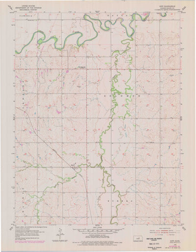 United States Geological Survey Kipp, KS (1955, 24000-Scale) digital map