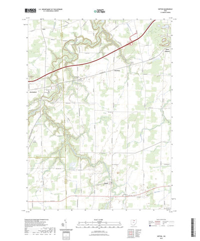United States Geological Survey Kipton, OH (2023, 24000-Scale) digital map