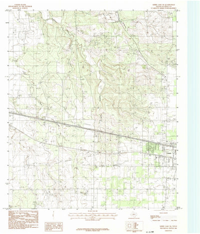 United States Geological Survey Kirby Lake NE, TX (1984, 24000-Scale) digital map