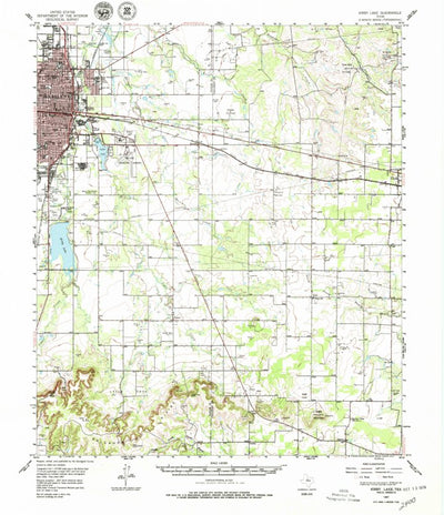 United States Geological Survey Kirby Lake, TX (1957, 62500-Scale) digital map