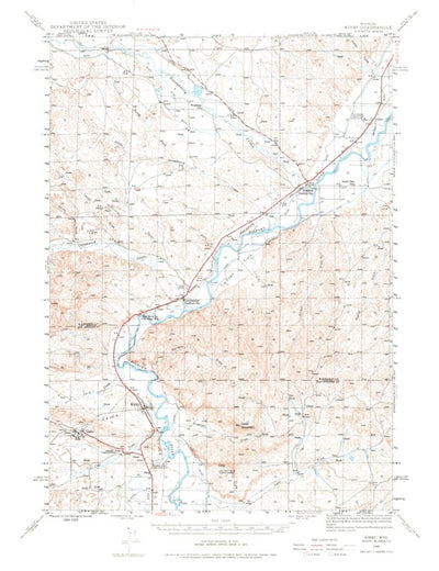 United States Geological Survey Kirby, WY (1945, 62500-Scale) digital map