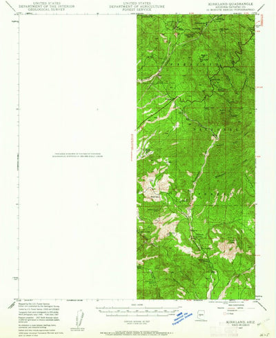 United States Geological Survey Kirkland, AZ (1947, 62500-Scale) digital map
