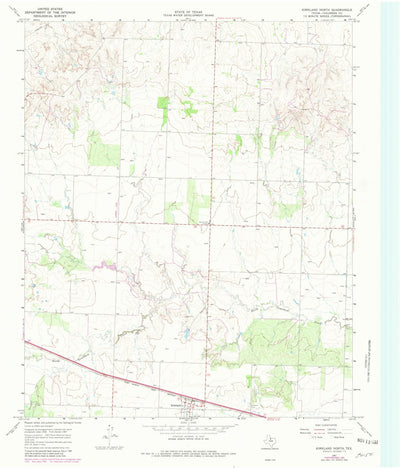 United States Geological Survey Kirkland North, TX (1967, 24000-Scale) digital map