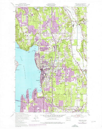 United States Geological Survey Kirkland, WA (1950, 24000-Scale) digital map