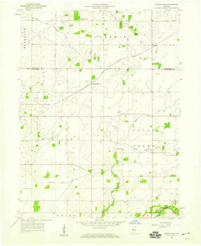 United States Geological Survey Kirkpatrick, IN (1958, 24000-Scale) digital map