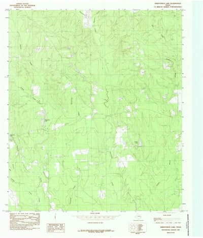 United States Geological Survey Kirkpatrick Lake, TX (1984, 24000-Scale) digital map