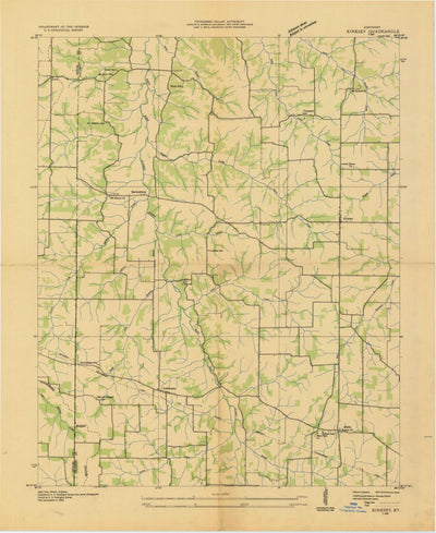 United States Geological Survey Kirksey, KY (1936, 24000-Scale) digital map