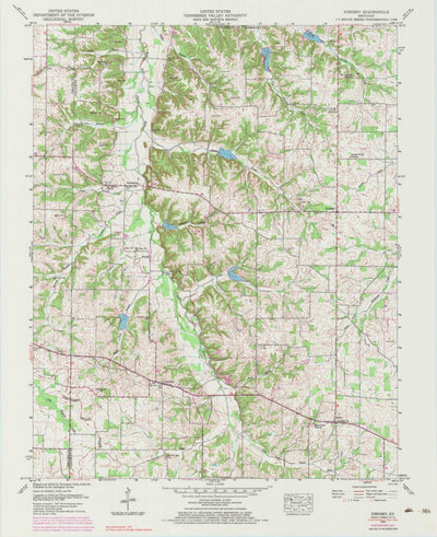 United States Geological Survey Kirksey, KY (1951, 24000-Scale) digital map