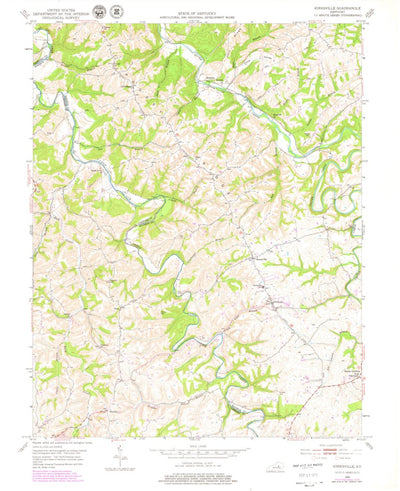 United States Geological Survey Kirksville, KY (1952, 24000-Scale) digital map