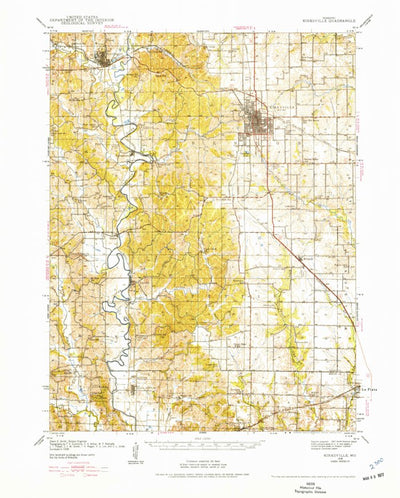 United States Geological Survey Kirksville, MO (1938, 62500-Scale) digital map