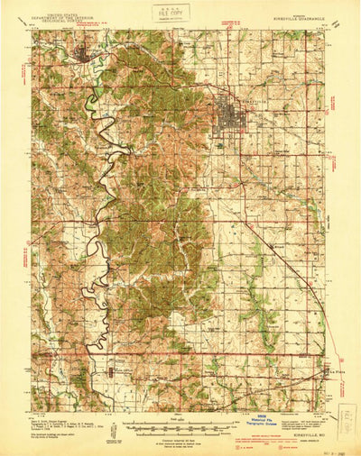 United States Geological Survey Kirksville, MO (1940, 62500-Scale) digital map