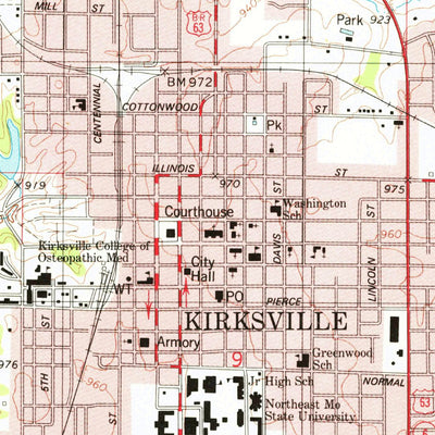United States Geological Survey Kirksville, MO (1979, 24000-Scale) digital map