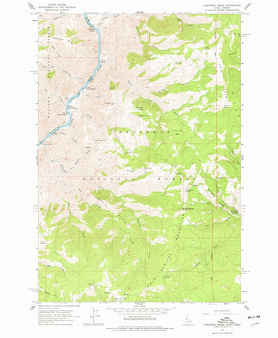 United States Geological Survey Kirkwood Creek, ID-OR (1963, 24000-Scale) digital map