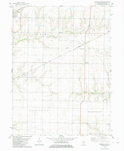 United States Geological Survey Kirkwood East, IL (1982, 24000-Scale) digital map