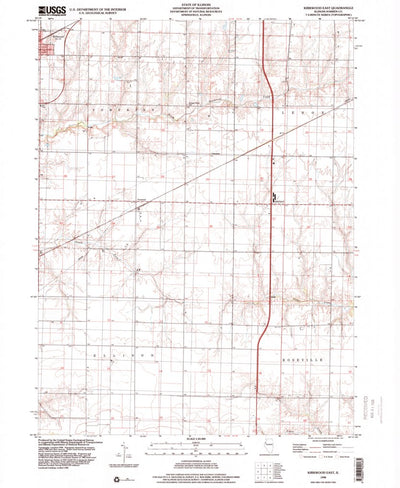 United States Geological Survey Kirkwood East, IL (1998, 24000-Scale) digital map