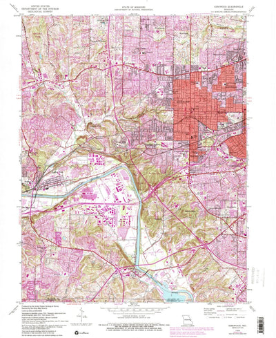 United States Geological Survey Kirkwood, MO (1954, 24000-Scale) digital map