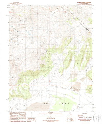 United States Geological Survey Kirkwood Spring, CA-NV (1989, 24000-Scale) digital map