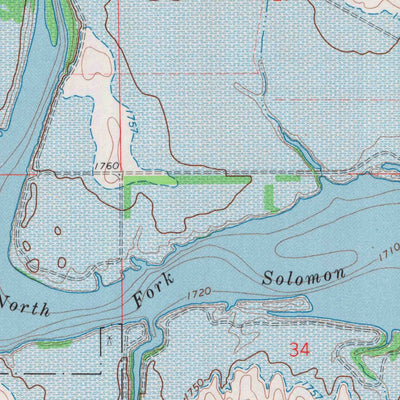 United States Geological Survey Kirwin Reservoir, KS (1972, 24000-Scale) digital map