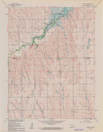 United States Geological Survey Kirwin SW, KS (1961, 24000-Scale) digital map