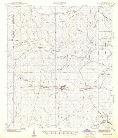 United States Geological Survey Kisatchie, LA (1942, 62500-Scale) digital map