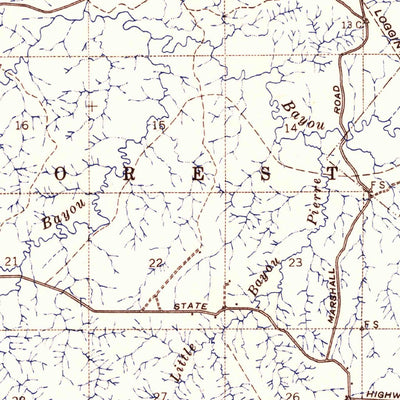 United States Geological Survey Kisatchie, LA (1942, 62500-Scale) digital map