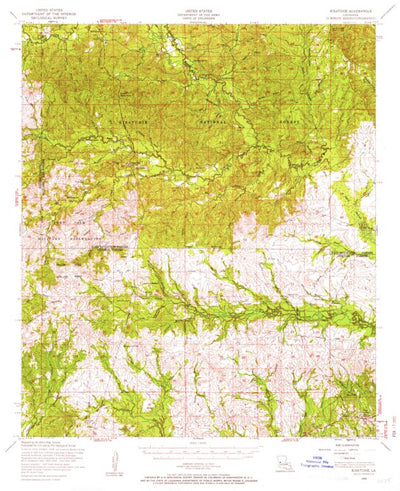 United States Geological Survey Kisatchie, LA (1954, 62500-Scale) digital map