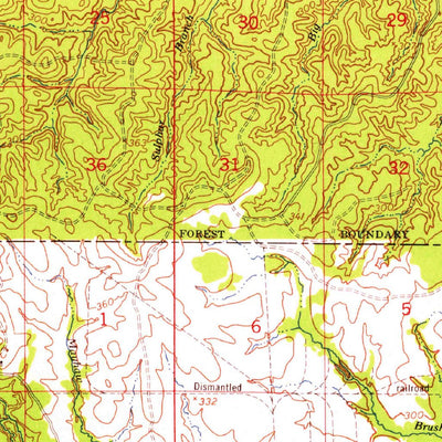 United States Geological Survey Kisatchie, LA (1954, 62500-Scale) digital map