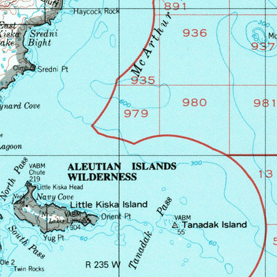 United States Geological Survey Kiska, AK (1951, 250000-Scale) digital map