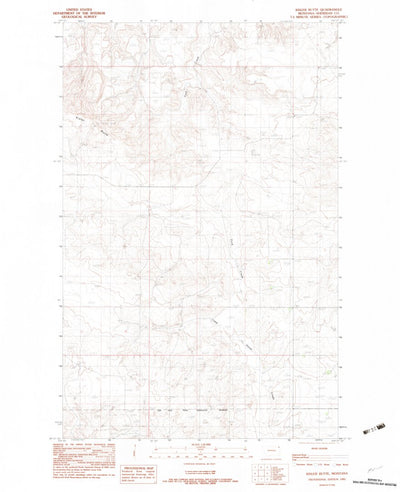 United States Geological Survey Kisler Butte, MT (1983, 24000-Scale) digital map