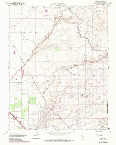 United States Geological Survey Kismet, CA (1961, 24000-Scale) digital map
