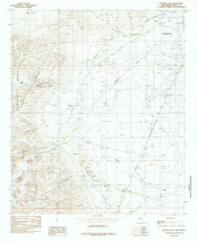 United States Geological Survey Kitchen Cove, NM (1985, 24000-Scale) digital map