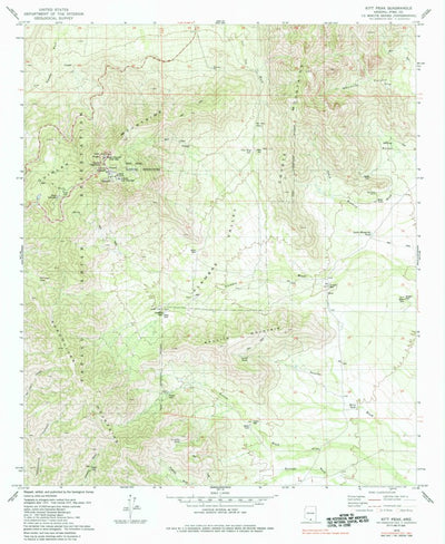 United States Geological Survey Kitt Peak, AZ (1979, 24000-Scale) digital map