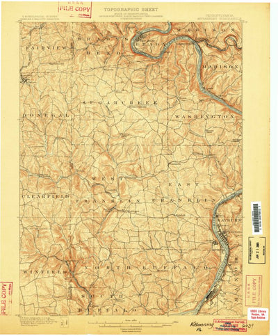 United States Geological Survey Kittanning, PA (1902, 62500-Scale) digital map